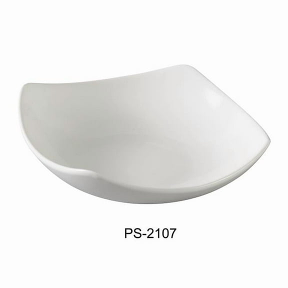 7.5 in. Porcelain Square Bowl, Bone White - 14 oz - Pack of 24
