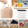 thumbnail image 3 of Lomyolo Cute Lunch Bag for Women Men - Large 9.8L Insulated Corduroy Lunch Tote Bag, Thermal Leak Resistant Lunch Cooler for Work, Travel, Picnic, Beach, Ideal Gift for Back to School, 3 of 6