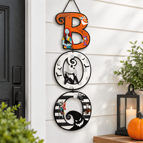 Nightmaremas Decorations Wooden Hanging Door Sign