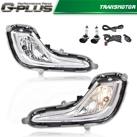 Fits 12 - 17 for Hyundai Accent Fog Light Clear Bumper Light Full Kit   Wiring -