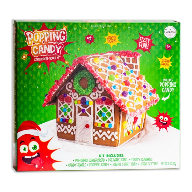 Popping Candy Gingerbread House Kit Candies, Icing, Gummies etc