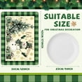 thumbnail image 3 of 6 Pcs Christmas Watercolor Placemats 12 x 17 Inches Xmas Plastic Placemats Set of 6 Wipeable Table Vinyl Mats for Dining Kitchen Indoor Outdoor Party Holiday Decoration (Green,Elegant), 3 of 7