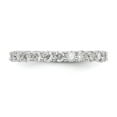 thumbnail image 3 of 14K White Gold Ring Band Eternity Diamond Round 1.5CT Shared Prong , Size 8, 3 of 5