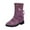 Purple##1, variant on jsaierl Women Fashion Shoes Retro Western Boots Casual Warm Low Heels Mid-calf Boots