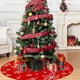 thumbnail image 5 of CaiYueKe Christmas Tree Skirt, Red Tree Skirts 35.4 Inch with Snowflake Reindeer Rustic Farmhouse Xmas Tree Skirt Christmas Decorations for Holiday Party Decoration, 5 of 7