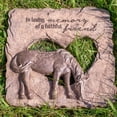 thumbnail image 3 of Carson Home Accents Outdoor Garden Sympathy Resin Animal Pet Memorial Stone with Devoted Angel Horse, Quote, and Heart Cutout, Gray, 3 of 8