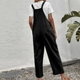 thumbnail image 5 of JINMGG Suspender Jumpsuits for Women Plus Size Solid Color Loose Leg Pant With Pocket Fashion Casual Womens Jumpsuits 50% Off Clearance, 5 of 8