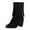 Black, variant on PEASKJP Cowboy Boots for Women Mid Calf Chunky Heels Patent Leather Boots,Black 37
