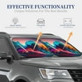 thumbnail image 3 of Kdxio Colorful Surreal Landscape Print 2-Piece Sun Shade Front Windshield - Foldable Car Front Window Sunshades for Most Sedans SUV Truck, 3 of 5