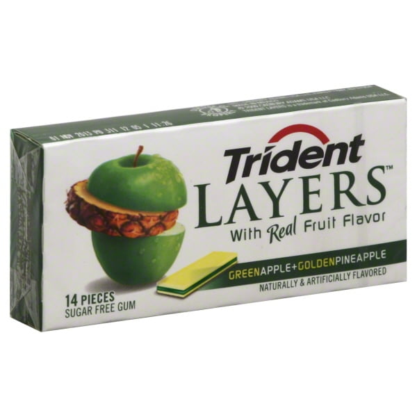 Cadbury Trident Layers Gum, 14 ea