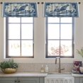 thumbnail image 3 of LALILO Kitchen Curtain Valance Viking Sailing Stormy Sea Frame Rod Pocket Window Curtain 52"x 18" Set of 2, 3 of 5