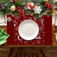thumbnail image 4 of UYUH Waterproof Christmas Placemats for Dining Table 32 x 21 cm Festive Holiday Table Mats with Snowflake Design, Washable & Non-Slip for Winter, Xmas, New Year Decor, 4 of 4
