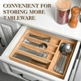 thumbnail image 6 of 40 Piece Silverware Set with Drawer Organizer for 8, Heavy Duty Stainless Steel Flatware Cutlery Set, Fork Spoon Knife Set with Kitchen Essentials Organizer, Rust-proof, Dishwasher Safe, 6 of 7
