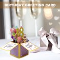thumbnail image 3 of Visland Greeting Card Beautiful Eye-catching 3D Design Hollow Glitter Gift Giving Paper Three-dimensional Box Birthday Card Home Supply, 3 of 10