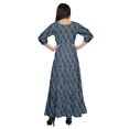 thumbnail image 3 of Moomaya Robe Longue Imprimée pour Femmes Manches 3/4 Col Rond Tenue Décontractée, 3 of 3