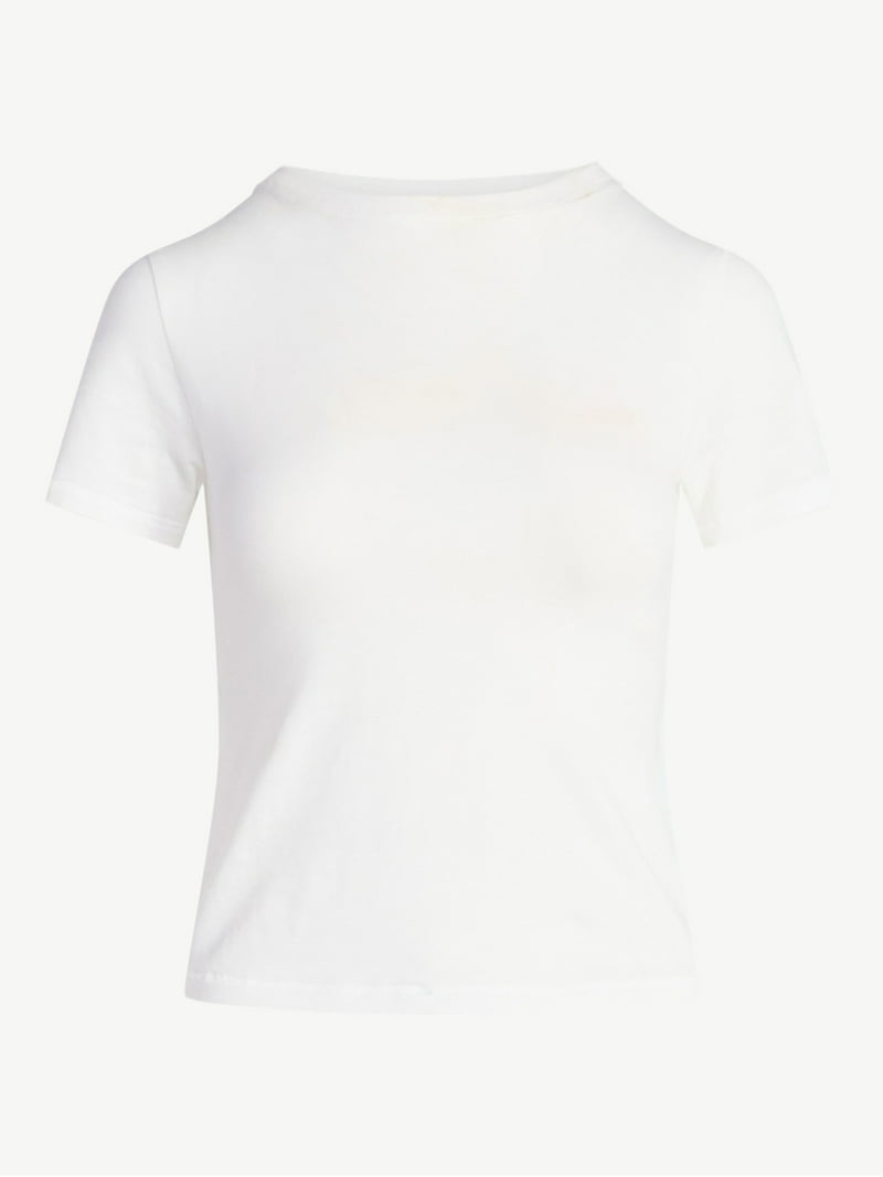 Scoop Women's The York Baby Tee with Short Sleeves, Sizes XS-XXL