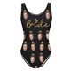 thumbnail image 1 of MKLEKYY Trajes De Baño Mujer Women Fashion Diy Letter Print Piece Swimsuit Sexy Bikini Swimwear Bathing Sleeveless Backless Swimsuit 282, 1 of 3