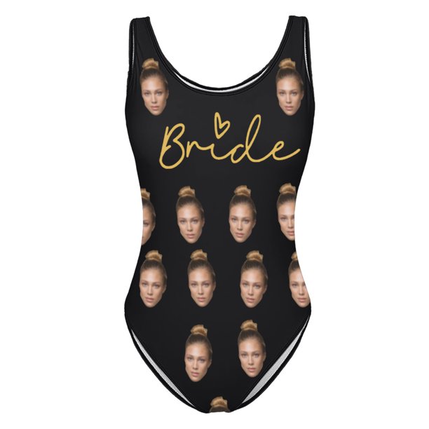 MKLEKYY Trajes De Baño Mujer Women Fashion Diy Letter Print Piece Swimsuit Sexy Bikini Swimwear Bathing Sleeveless Backless Swimsuit 282