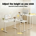 thumbnail image 6 of Ergomaker  L-Shaped Electric  Standing Desk  50.8 x 50.8 inches Height Adjustable Corner White Table  for Adult, 6 of 7