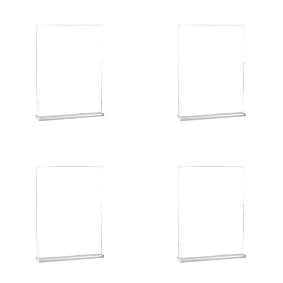 Mfigree Acrylic Sign Holder 8.5 X 11 Vertical T Shape Clear Plastic Sign Holder Double Clear Display Stand Table Top Sign Paper Holder Sign Holder Suitable for Store Rest