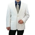thumbnail image 2 of Sharp Hand Tailored Men 2B Dress Blazer w/1 Pair of Socks, Size 36S-62L - White 40S, 2 of 5