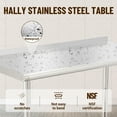 thumbnail image 5 of Stainless Steel Work Table 48x24 Inch, Heavy Duty Food Prep Worktable with Adjustable Undershelf for Commercial Kitchen Restaurant, 5 of 7