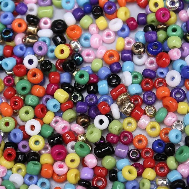 1000pcs 2mm Mixed Color Charm Czech Glass Seed Spacer Round Beads for DIY Bracelets Necklaces Earring Jewelry Making Accessories