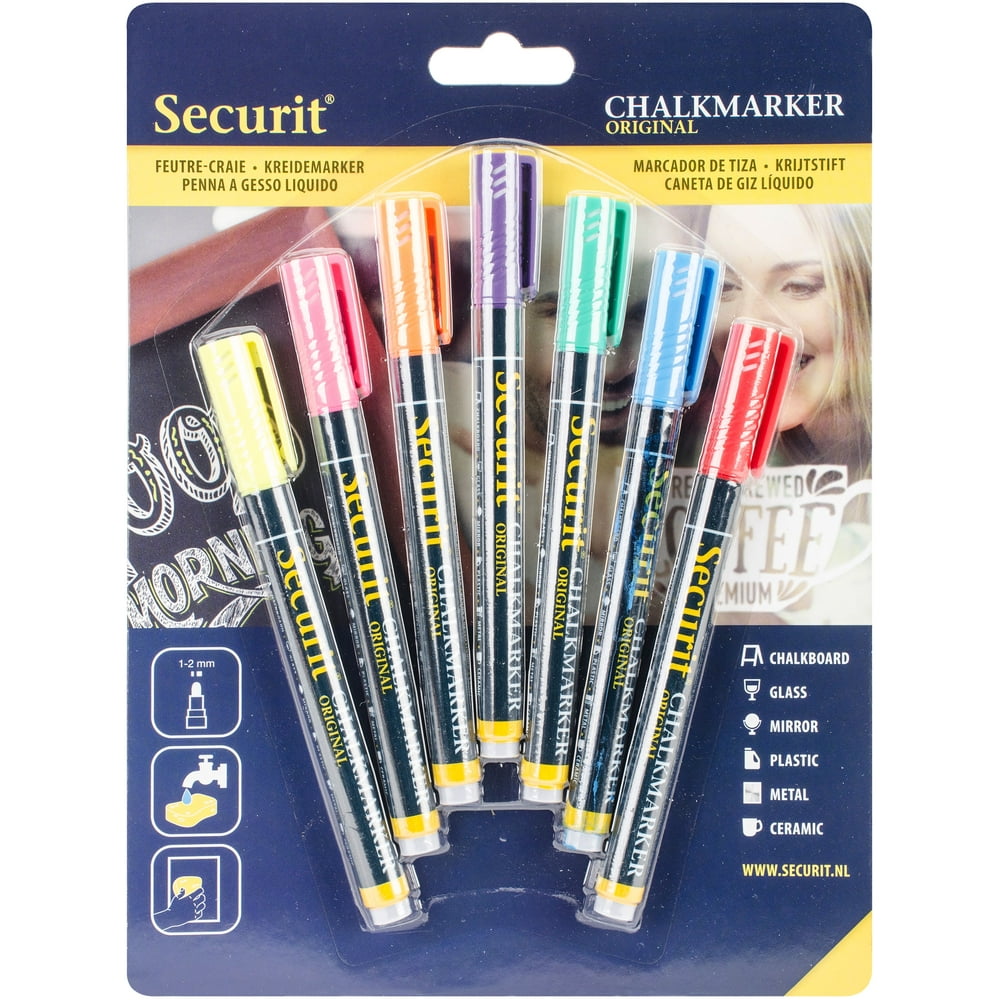 "Liquid Chalk Markers 7/PkgAssorted Colors, Small Nib"