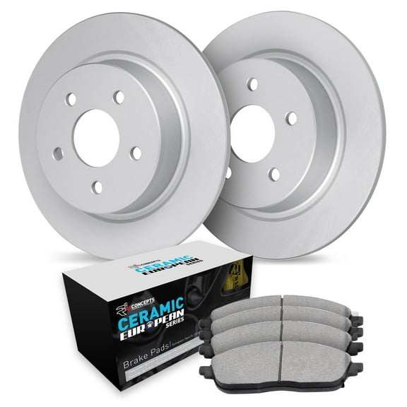 R1 Concepts Carbon Coated Disc Brake Rotor Set with Euro Ceramic Pads WDTN1-45000