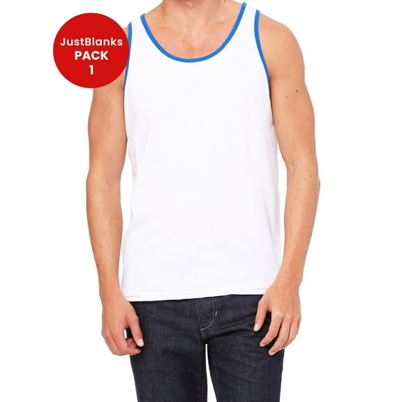 JustBlanks Jersey Tank Top Soft Cotton Blend Lightweight Sleeveless