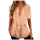 thumbnail image 2 of ICHUANYI Clearance Women's Fashion V-neck Print Casual Loose Short Sleeve Top Short Sleeve V-neck Top/Shirt(Orange, XXL) ICHUANYI WER2023080703195, 2 of 5