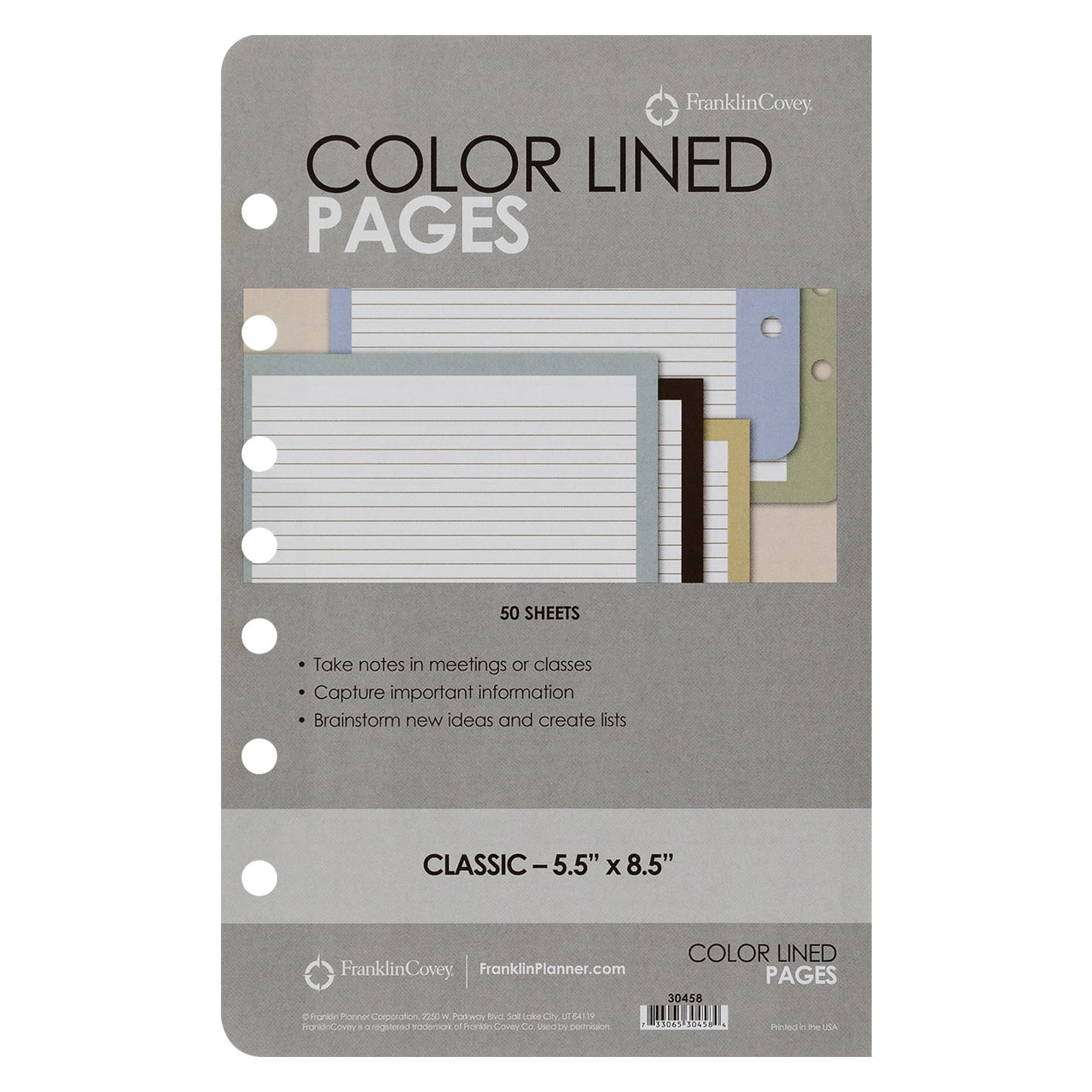 FranklinCovey Classic Color Lined Pages