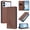 Brown, variant on Allytechgroup for Samsung Galaxy S26 Edge Wallet Folio Case with RFID Card Slots, Support Wireless Charging Slim Fit PU Leather Rugged Non-Slip Shockproof Protective Bumper for Women Men, Dark Blue