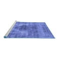 thumbnail image 2 of Ahgly Company Machine Washable Indoor Square Oriental Blue Industrial Area Rugs, 3' Square, 2 of 4