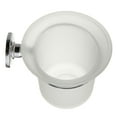 thumbnail image 3 of 2X Chrome Round Wall Mounted Toilet Brush and Frosted Glass Toilet Brush Holder, 3 of 3