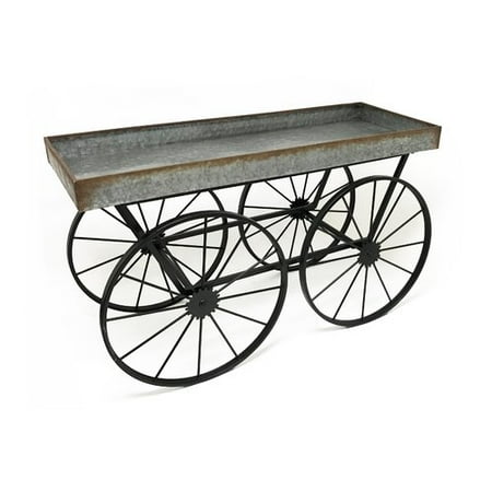 Wilco Home Galvanized Flower Cart Display Plant Stand