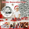 thumbnail image 6 of Costway 7 FT Pre-Lit Christmas Tree 3-Minute Quick Shape Flocked Decor with 450 LED Lights, 6 of 10