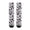 White, variant on Women's 3D Printed Knee High Socks, 360 Seamless Long Tube Sports Stockings, One Size, Leopard Print