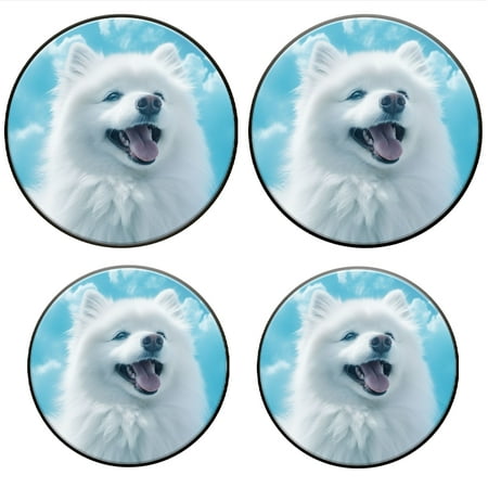 

Bahomeck Electric Stove Burner Covers Set Of 4 Happy American Spitz Dog On Blue Sky Metal Gas Stove Burner Covers Protecting Gas Stoves 8 Inch And 10 Inch