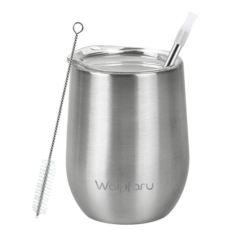 White 12oz Non-Rust Steel Wine Tumbler I Just Want To