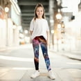 thumbnail image 2 of Toimothcn Toddler Baby Girls Pants Casual Starry Sky Galaxy Printed Athletic Leggings Slim Stretchy Waist Soft Fashion Yoga Tights 10-12 Years, 2 of 4