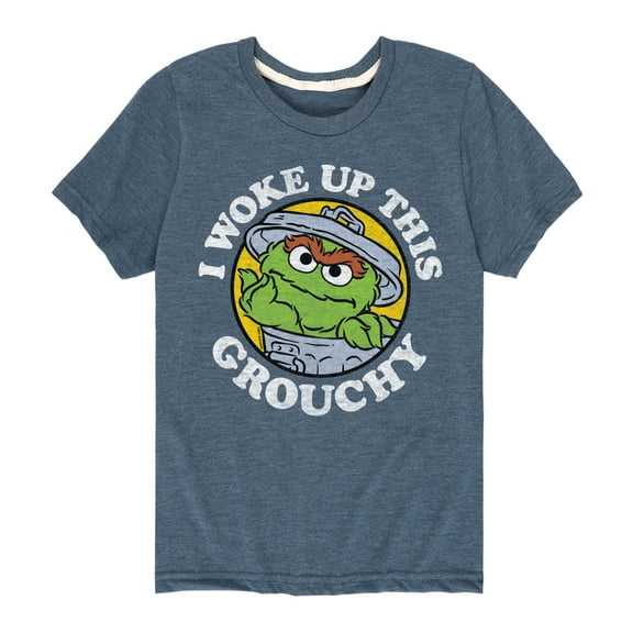 Sesame Street - Woke Up This Grouchy - Toddler and Youth Short Sleeve Graphic T-Shirt