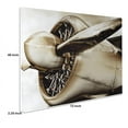 thumbnail image 3 of Gallery Wrapped Canvas Wall Art with Sepia Toned Airplane Print Brown, 3 of 3