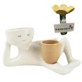 thumbnail image 1 of Plantas Divertidas Pots Papter Plantador Funny Face Planter Maceta Con Orificio Drenaje Lindo (a), 1 of 9