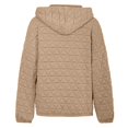 thumbnail image 5 of Women Tunic Tops Winter Fall Loose Fit Hooded Long-sleeved Cap Drop Shoulder Hoody Graphic Hoodie Cotton Hoodies Hoodie(Khaki,L), 5 of 6
