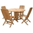 thumbnail image 1 of Teak Butterfly Comfort 5-Pieces Dining Table Set, 1 of 3