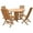 Dupione Papaya, variant on Anderson Teak Butterfly Comfort 5-Pieces Dining Table Set