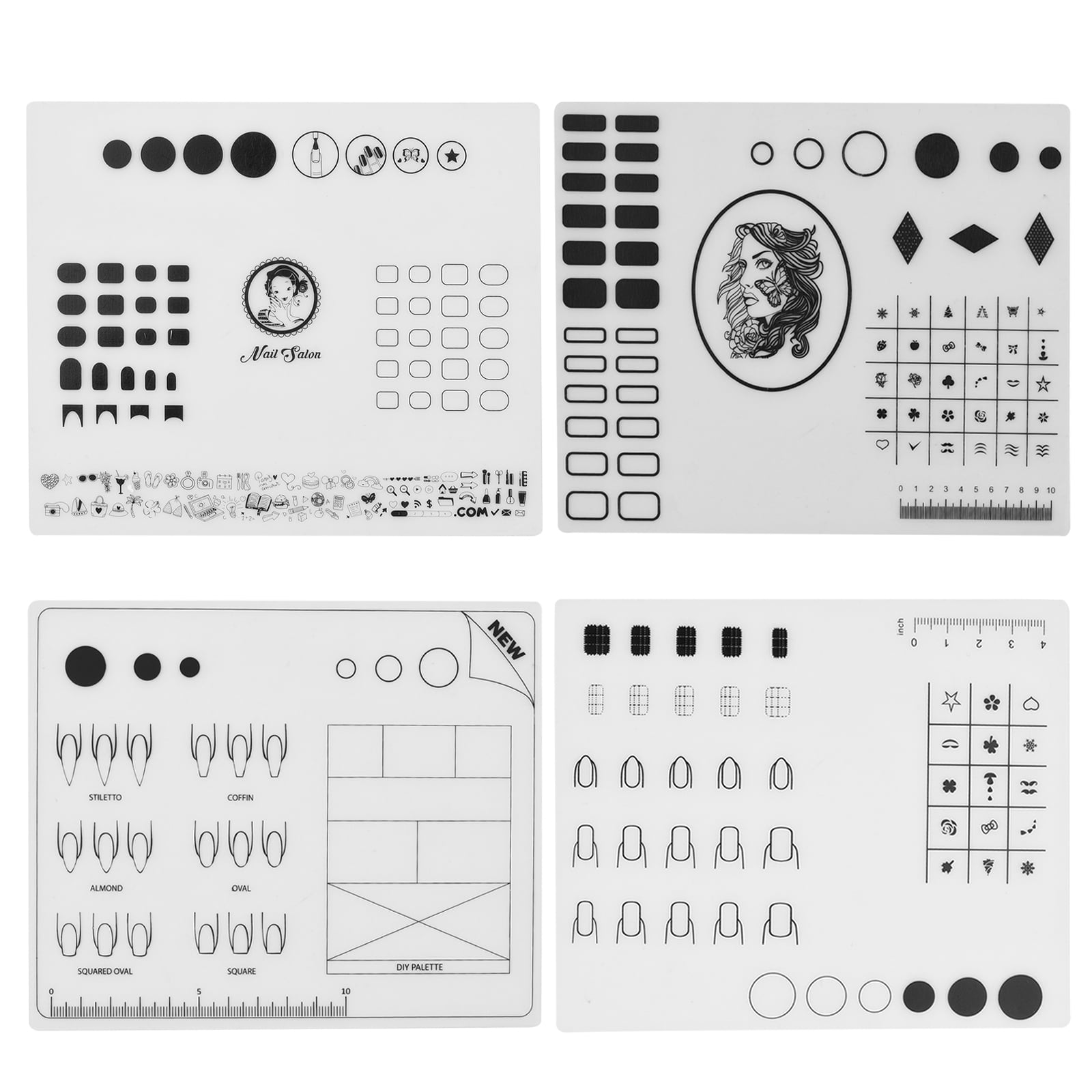 Nail Training Mat Silicone Trainer Sheet Manicure Art Practice Mat for