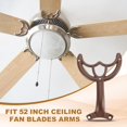 thumbnail image 4 of ABPETE Ceiling Fan Blades Arms Replacement, 4 Pcs 52" Fan Blade Replacement Parts Mounting Bracket Kit for Replacing the Worn Fan Blades, Coffee, 4 of 14