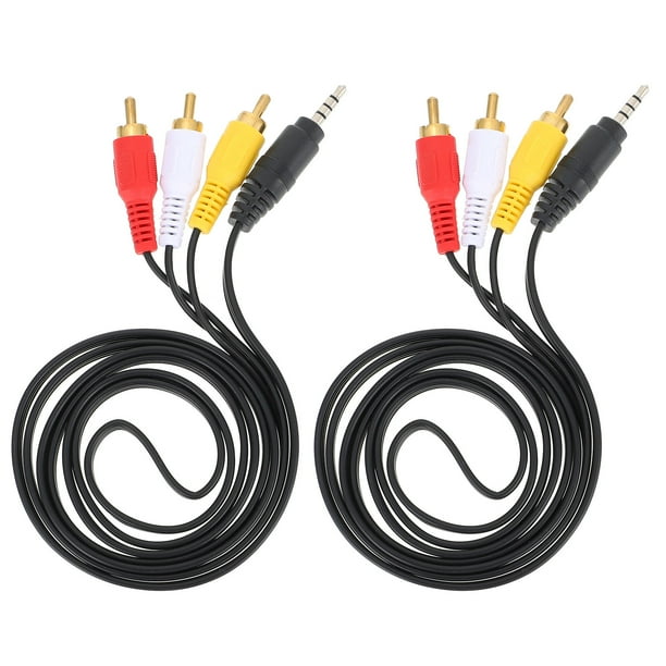 Rca cable 2pcs RCA Cable 3.5mm to 3 RCA Stereo AUX Cord Audio Video